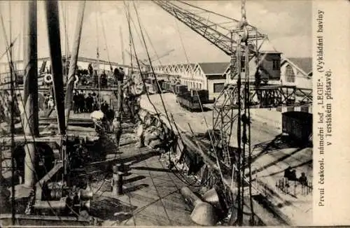 Ak Triest Trieste Friuli Venezia Giulia, Hafen