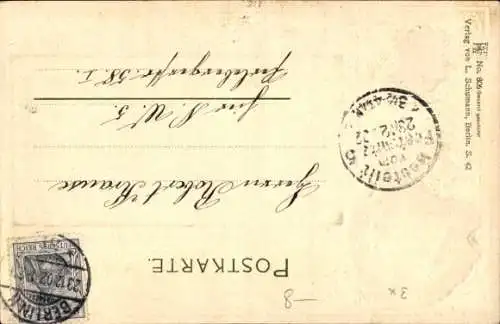 Präge Wappen Ak Berlin, Gesamtansicht, Rathausturm