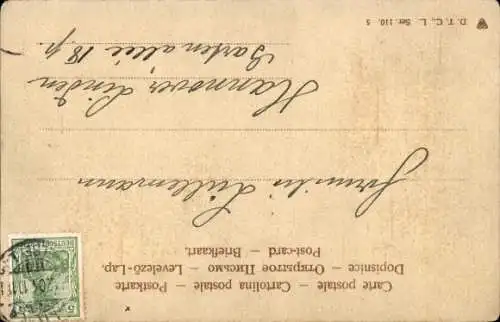 Künstler Ak Fröhliches Neujahr, Winterlandschaft