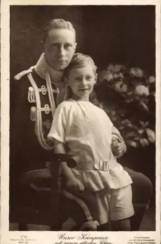 Ak Kronprinz Wilhelm von Preußen mit Prinz Wilhelm, NPG 4371