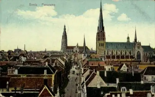 Ak Breda Nordbrabant Niederlande, Panorama
