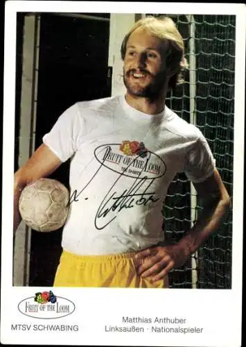 Ak Handballspieler Matthias Anthuber, Autogramm