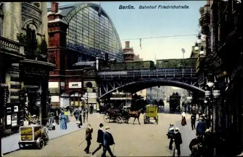 Ak Berlin Mitte, Bahnhof Friedrichstraße