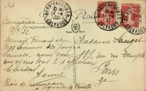 Ak Bernières sur Mer Calvados, La Casine