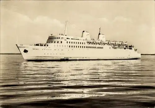 Ak DDR Großfähre Saßnitz, Fährschiff