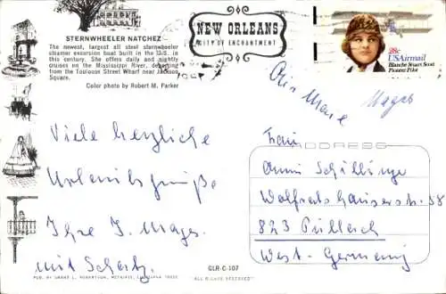 Ak Dampfschiff Natchez, Neu Orleans