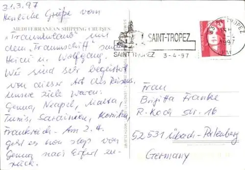 Ak Schiff SS Monterey, Passagierschiff