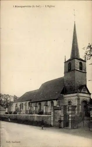 CPA Blacqueville Seine-Maritime, Église