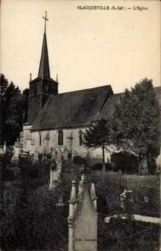 CPA Blacqueville Seine-Maritime, Église