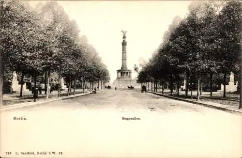 Ak Berlin Tiergarten, Siegesallee, Siegessäule