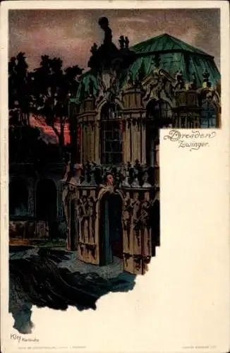 Künstler Litho Kley, Heinrich, Dresden, Zwinger