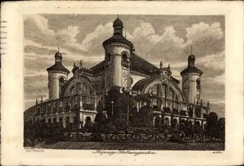 Künstler Ak Dietrich, Leipzig, Palmengarten