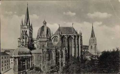 Ak Aachen, Kaiserdom, Südseite, historisches Gebäude, beeindruckende Architektur