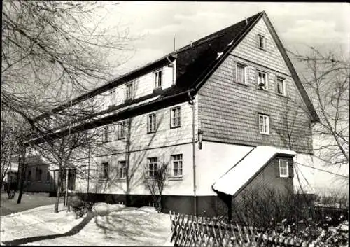 Ak Johanngeorgenstadt im Erzgebirge, Erholungsheim Helmut Lehmann, schneebedeckte Landschaft