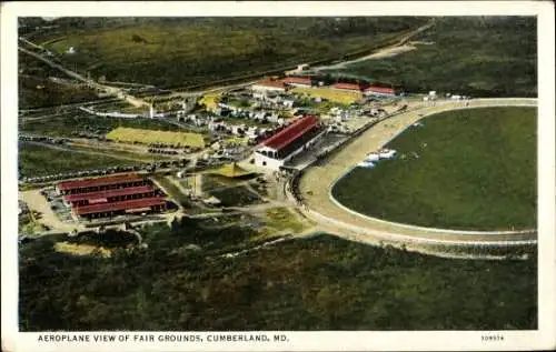 PC Cumberland Maryland USA, aeroplane view of fair grounds