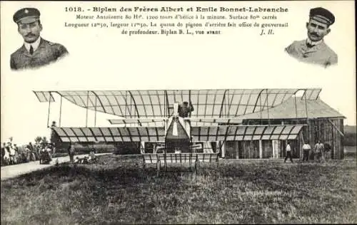 CPA Aviation, Biplan des Freres Albert et Emile Bonnet-Labranche