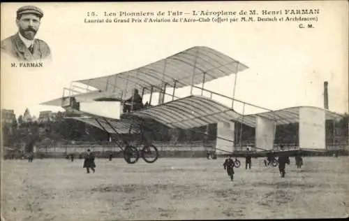 CPA Pionniers de l'Air, Aeroplane de Henri Farman