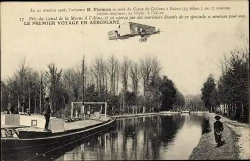 CPA Aviation, Aviateur farman, Camp de Chalons a Reims