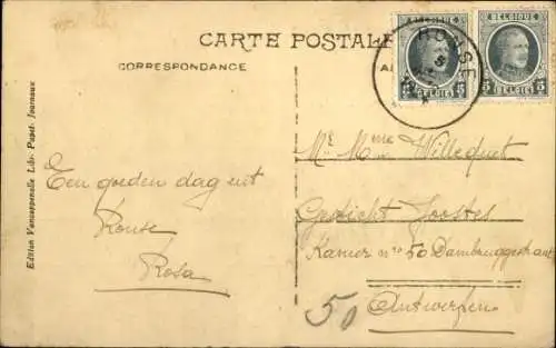 Ak Ronse Renaix Ostflandern, Place de la Gare, Rue de la Station