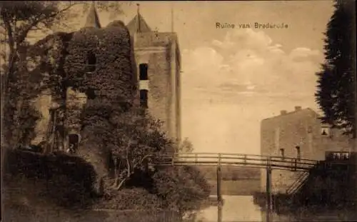 Ak Santpoort Nordholland Niederlande, Schloss Brederode, Ruine