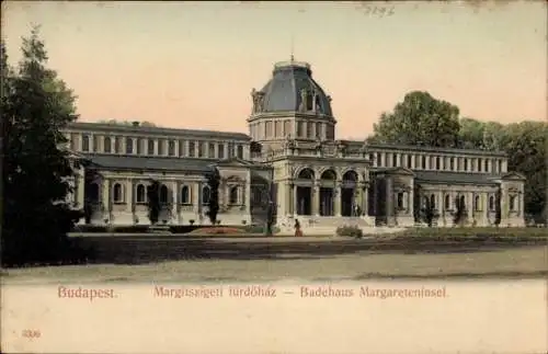 Ak Budapest Ungarn, Badehaus Margareteninsel