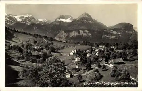 Ak Morschach Kt Schwyz Schweiz, Gesamtansicht, Urirotstock