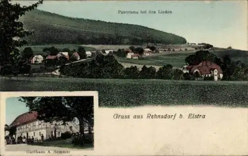 Ak Rehnsdorf Elstra, Gasthaus Semmer, Linden