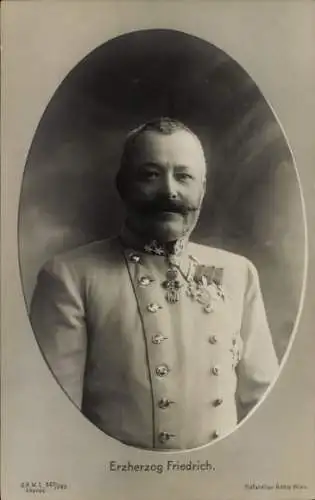 Ak Erzherzog Friedrich, Porträt in Uniform