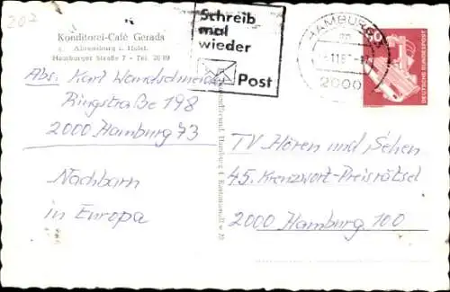 Ak Ahrensburg in Holstein, Konditorei Cadé Gerards