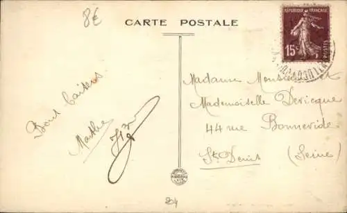 Ak Montluçon Allier, 1.  La Chambre du Commerce, die Post,  Architektur, Straßenszene