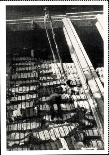 Ak Motorschiff der Reederei Hugo Stinnes, Verladen von Baumwolle in Texas