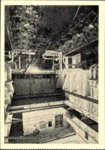 Ak Motorenraum des Schnellfrachtschiffes Johannes Molkenbuhr, Stinnes-Reederei