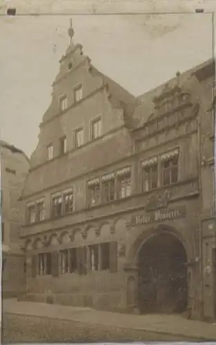 Original Foto Schweinfurt, Obere Straße mit Roths Brauerei und Gasthaus, um 1900