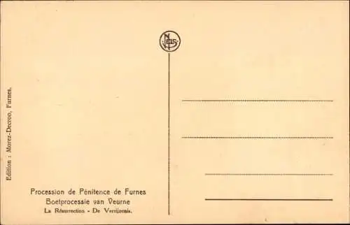 Ak Furnes Veurne Westflandern, Procession de Penitence