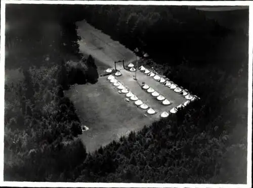 Foto Deutschland, Fliegeraufnahme, Zeltlager