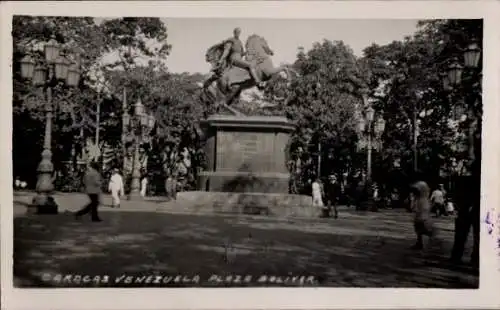 Ak Caracas Venezuela, Plaza Bolivar