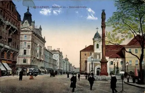 Ak Budapest Ungarn, Rakoczistraße