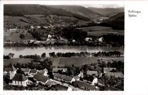 Ak Luttange Lüttingen Lothringen Moselle, Fliegeraufnahme