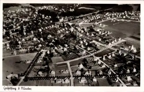 Ak Gräfelfing in Oberbayern, Fliegeraufnahme