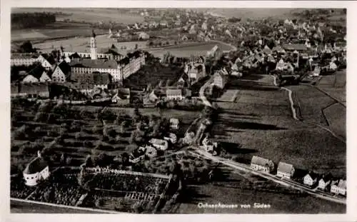 Ak Ochsenhausen in Württemberg, Fliegeraufnahme