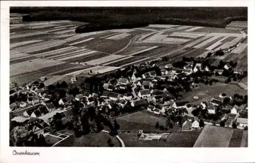 Ak Orsenhausen Schwendi b. Laupheim, Fliegeraufnahme