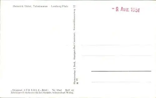 Ak Lemberg in der Pfalz, Blick auf Lemberg in der Pfalz
