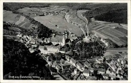 Ak Zwiefalten in Württemberg, Fliegeraufnahme