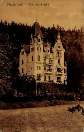 Ak Mariánské Lázně Marienbad Region Karlsbad, Villa Wald-Idylle