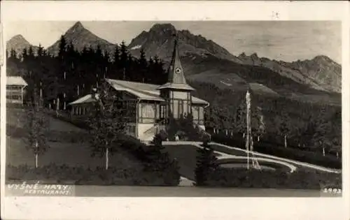 Foto Ak Vyšné Hágy Hochhag Felsőhági Vysoké Tatry Hohe Tatra Slowakei, Restaurant
