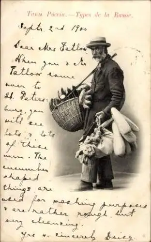 Ak Russische Typen, Straßenhändler
