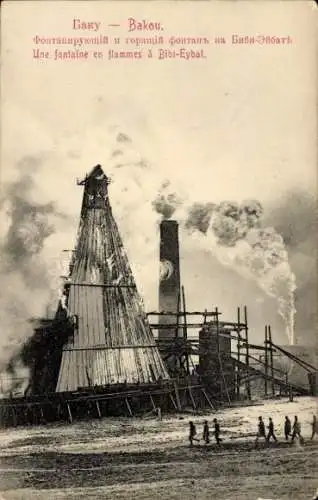 Ak Baku Aserbaidschan, Ein brennender Brunnen in Bibi-Eybat