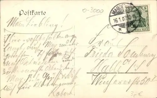 Ak Magdeburg in Sachsen Anhalt, Elbe, Dom