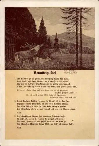 Lied Ak Rennsteiglied, Musik von Herbert Roth