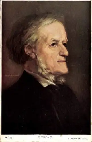 Künstler Ak Hermann, A., Komponist, Dramatiker und Dichter Richard Wagner, Ackermann 1901